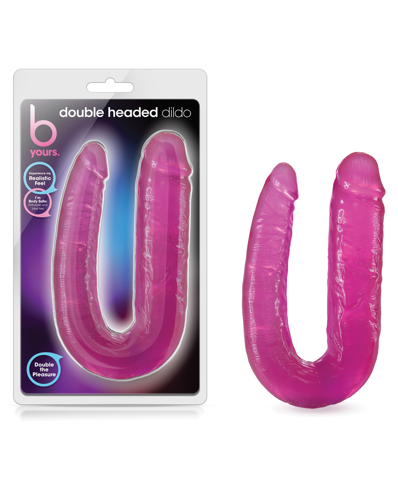 Blush B Yours Double Headed Dildo - Pink - Caliente Adult.